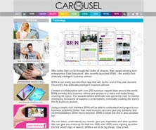 BRiN has been featured in Carousel