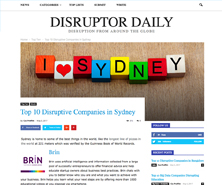 BRiN has been featured in Disruptor Daily